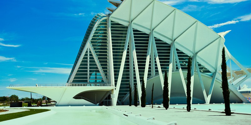 Profile of Modern building of Palace of Arts